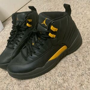 Jordan Black and Yellow High-Top Sneakers